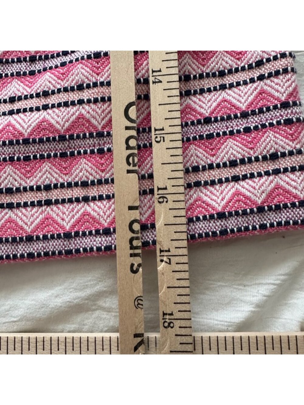LOFT Womens Pink & Black Chevron Striped Jacquard Mini Skirt SZ 8 Preppy Y2K - Picture 6 of 6